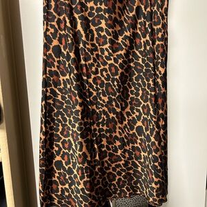 J. Crew Animal Print A-Line Skirt